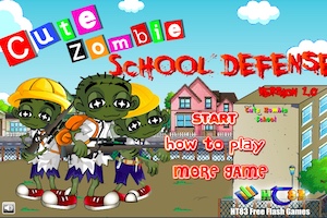 Cute Zombie School Defense
